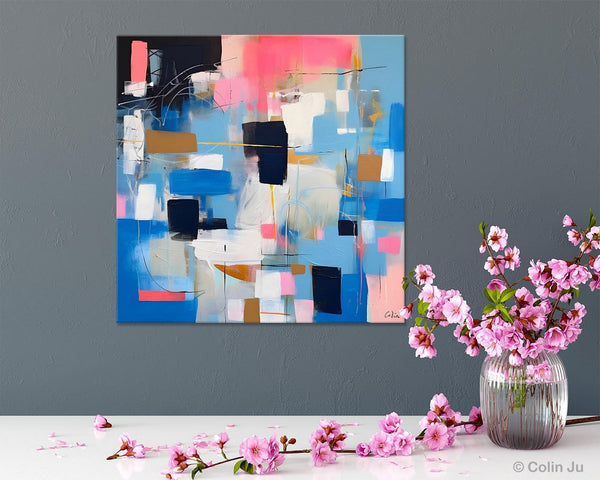 Modern Canvas Paintings, Contemporary Canvas Art, Original Modern Wall Art, Modern Acrylic Artwork, Large Abstract Painting for Dining Room-LargePaintingArt.com