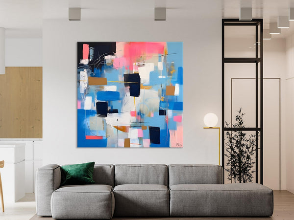 Modern Canvas Paintings, Contemporary Canvas Art, Original Modern Wall Art, Modern Acrylic Artwork, Large Abstract Painting for Dining Room-LargePaintingArt.com