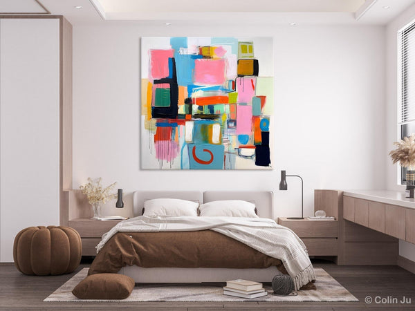 Contemporary Canvas Art, Original Modern Wall Art, Modern Canvas Paintings, Modern Acrylic Artwork, Large Abstract Painting for Dining Room-LargePaintingArt.com