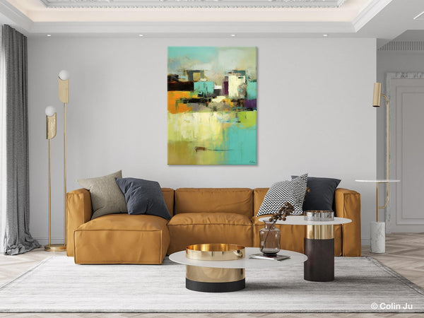 Contemporary Wall Art Paintings, Abstract Wall Paintings, Extra Large Paintings for Dining Room, Hand Painted Canvas Art, Original Artowrk-LargePaintingArt.com