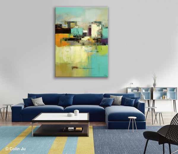 Contemporary Wall Art Paintings, Abstract Wall Paintings, Extra Large Paintings for Dining Room, Hand Painted Canvas Art, Original Artowrk-LargePaintingArt.com