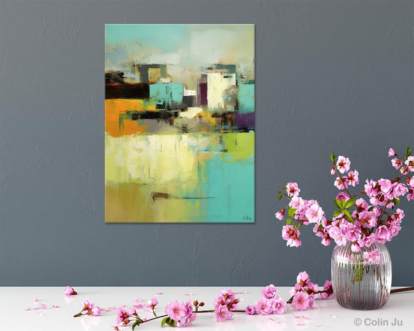 Contemporary Wall Art Paintings, Abstract Wall Paintings, Extra Large Paintings for Dining Room, Hand Painted Canvas Art, Original Artowrk-LargePaintingArt.com