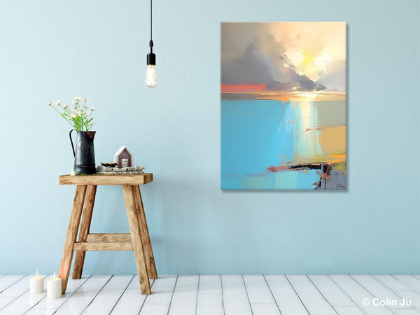 Contemporary Acrylic Painting on Canvas, Large Original Artwork, Large Landscape Paintings for Living Room, Modern Canvas Art Paintings-LargePaintingArt.com