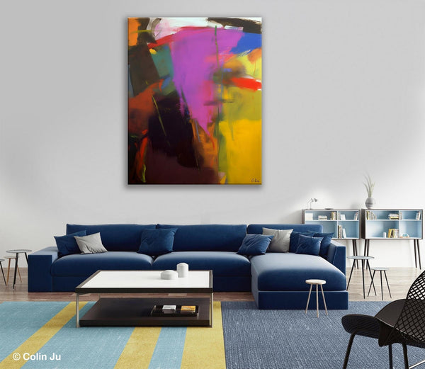 Large Original Abstract Wall Art, Contemporary Acrylic Paintings, Extra Large Abstract Painting for Dining Room, Abstract Painting on Canvas-LargePaintingArt.com