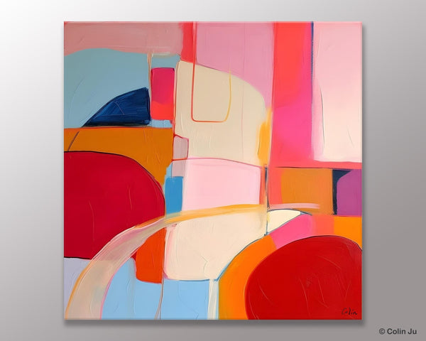 Modern Acrylic Artwork, Simple Canvas Paintings, Large Abstract Painting for Dining Room, Contemporary Canvas Art, Original Modern Wall Art-LargePaintingArt.com
