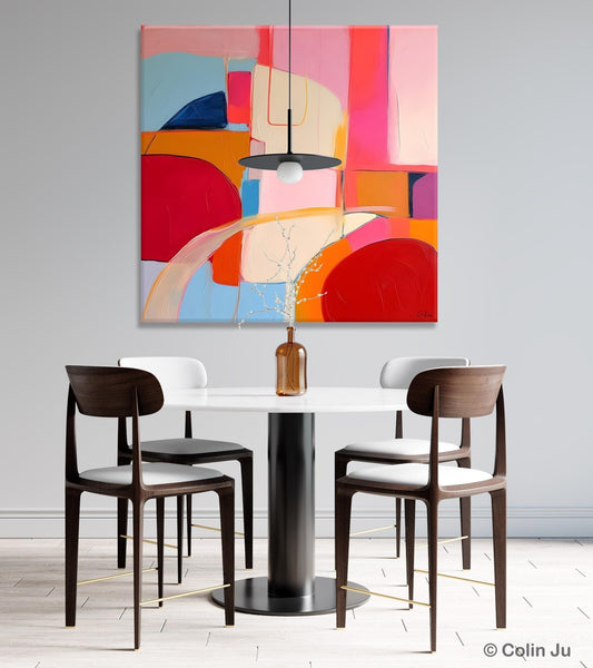 Modern Acrylic Artwork, Simple Canvas Paintings, Large Abstract Painting for Dining Room, Contemporary Canvas Art, Original Modern Wall Art-LargePaintingArt.com