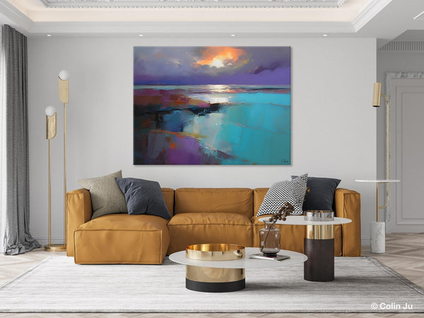 Original Landscape Abstract Painting, Landscape Canvas Paintings for Dining Room, Extra Large Modern Wall Art, Acrylic Painting on Canvas-LargePaintingArt.com