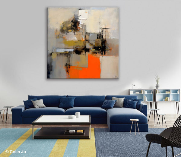 Large Abstract Art for Bedroom, Original Abstract Wall Art, Simple Modern Acrylic Artwork, Modern Canvas Paintings, Contemporary Canvas Art-LargePaintingArt.com