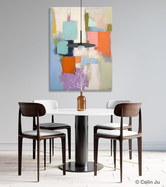 Contemporary Paintings on Canvas, Large Wall Art Painting for Dining Room, Original Abstract Wall Art Painting, Abstract Paintings on Canvas-LargePaintingArt.com