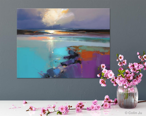 Original Landscape Paintings, Landscape Canvas Paintings for Living Room, Extra Large Modern Wall Art Paintings, Acrylic Painting on Canvas-LargePaintingArt.com