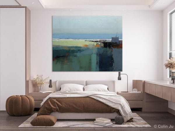 Landscape Acrylic Paintings, Landscape Abstract Paintings, Modern Wall Art for Living Room, Original Abstract Abstract Painting on Canvas-LargePaintingArt.com