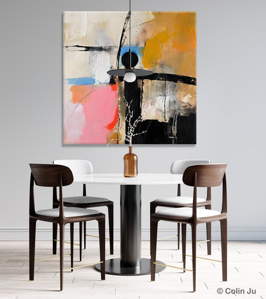 Extra Large Abstract Paintings for Bedroom, Original Modern Acrylic Wall Art, Modern Canvas Art Paintings, Abstract Wall Art for Dining Room-LargePaintingArt.com