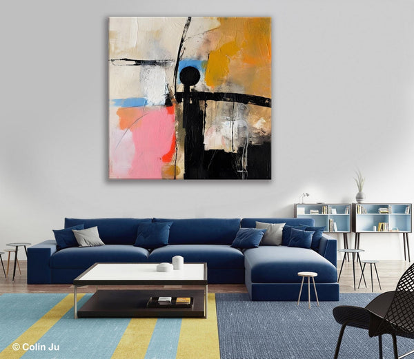 Extra Large Abstract Paintings for Bedroom, Original Modern Acrylic Wall Art, Modern Canvas Art Paintings, Abstract Wall Art for Dining Room-LargePaintingArt.com