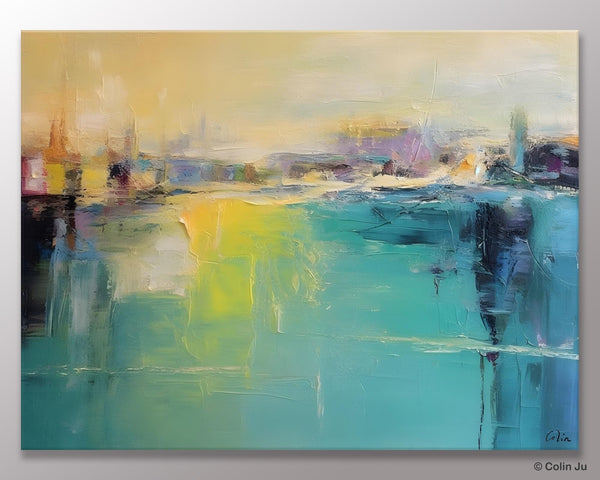 Original Canvas Artwork, Contemporary Acrylic Painting on Canvas, Large Painting for Dining Room, Simple Abstract Art, Wall Art Paintings-LargePaintingArt.com
