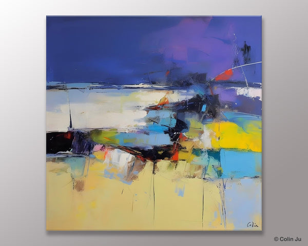 Original Modern Abstract Artwork, Geometric Modern Canvas Art, Extra Large Canvas Paintings for Living Room, Abstract Wall Art for Sale-LargePaintingArt.com