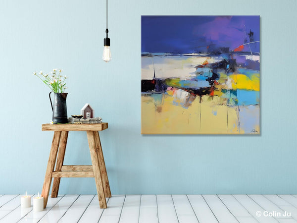 Original Modern Abstract Artwork, Geometric Modern Canvas Art, Extra Large Canvas Paintings for Living Room, Abstract Wall Art for Sale-LargePaintingArt.com