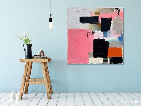 Modern Original Abstract Art, Large Wall Art for Bedroom, Geometric Modern Acrylic Art, Canvas Paintings for Sale, Contemporary Canvas Art-LargePaintingArt.com