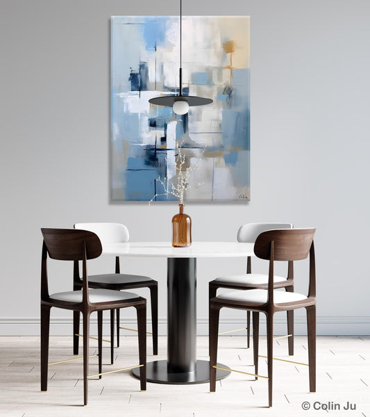 Hand Painted Acrylic Painting on Canvas, Large Modern Canvas Art, Original Abstract Art Paintings, Large Wall Art Painting for Dining Room-LargePaintingArt.com