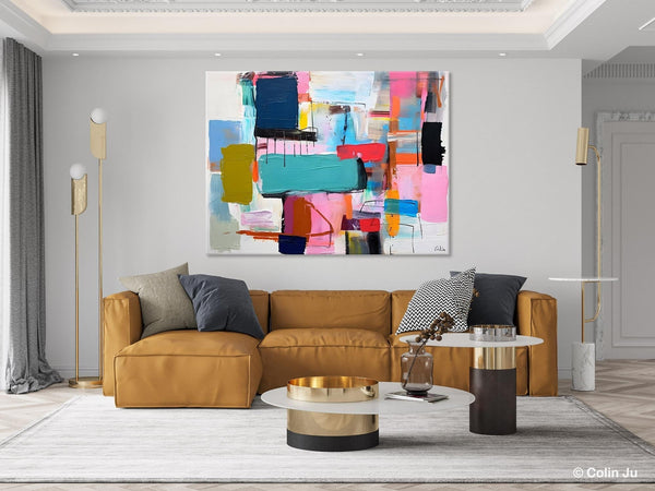 Original Abstract Art Paintings, Hand Painted Canvas Art, Acrylic Painting on Canvas, Large Canvas Art for Sale, Large Painting for Bedroom-LargePaintingArt.com