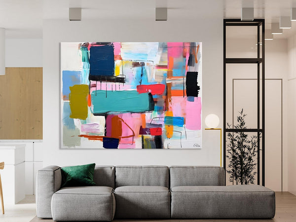 Original Abstract Art Paintings, Hand Painted Canvas Art, Acrylic Painting on Canvas, Large Canvas Art for Sale, Large Painting for Bedroom-LargePaintingArt.com