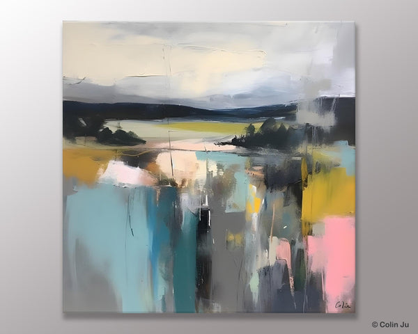Contemporary Canvas Art, Original Modern Wall Art, Modern Acrylic Artwork, Modern Canvas Paintings, Large Abstract Painting for Bedroom-LargePaintingArt.com