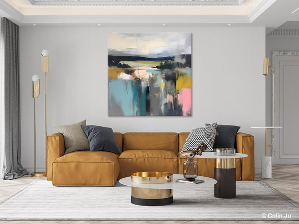Contemporary Canvas Art, Original Modern Wall Art, Modern Acrylic Artwork, Modern Canvas Paintings, Large Abstract Painting for Bedroom-LargePaintingArt.com
