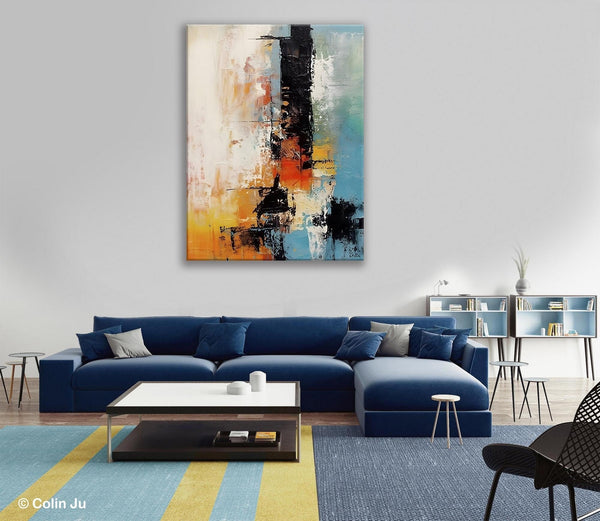 Contemporary Wall Art Paintings, Hand Painted Canvas Art, Original Abstract Art, Modern Acrylic Paintings, Large Paintings for Living Room-LargePaintingArt.com
