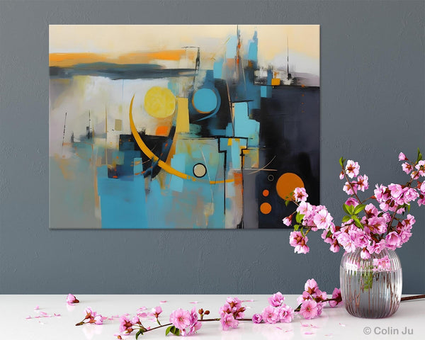 Extra Large Canvas Painting for Living Room, Original Acrylic Wall Art, Oversized Contemporary Acrylic Paintings, Abstract Canvas Paintings-LargePaintingArt.com