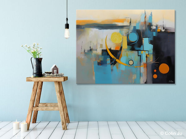 Extra Large Canvas Painting for Living Room, Original Acrylic Wall Art, Oversized Contemporary Acrylic Paintings, Abstract Canvas Paintings-LargePaintingArt.com