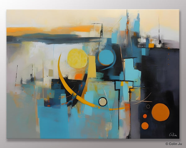 Extra Large Canvas Painting for Living Room, Original Acrylic Wall Art, Oversized Contemporary Acrylic Paintings, Abstract Canvas Paintings-LargePaintingArt.com