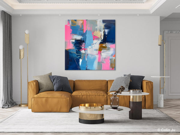 Canvas Art, Original Modern Wall Art, Modern Acrylic Artwork, Modern Canvas Paintings, Contemporary Large Abstract Painting for Dining Room-LargePaintingArt.com
