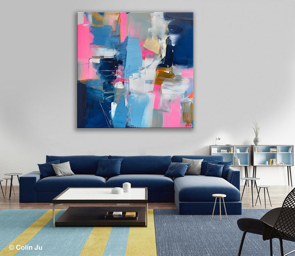 Canvas Art, Original Modern Wall Art, Modern Acrylic Artwork, Modern Canvas Paintings, Contemporary Large Abstract Painting for Dining Room-LargePaintingArt.com