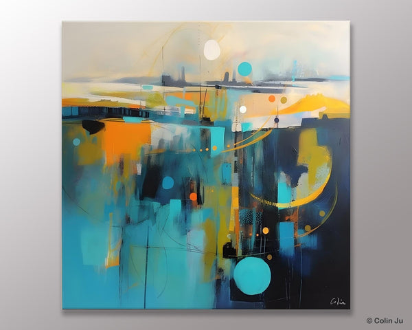 Extra Large Abstract Painting for Living Room, Acrylic Canvas Paintings, Original Modern Wall Art, Oversized Contemporary Acrylic Paintings-LargePaintingArt.com
