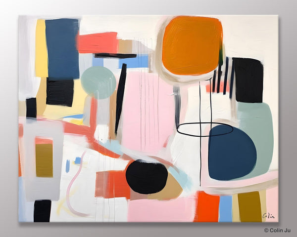 Abstract Canvas Paintings, Extra Large Canvas Painting for Living Room, Original Acrylic Wall Art, Oversized Contemporary Acrylic Paintings-LargePaintingArt.com