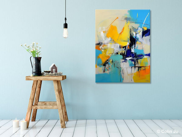 Original Canvas Wall Art, Oversized Contemporary Acrylic Paintings, Modern Abstract Paintings, Extra Large Canvas Painting for Living Room-LargePaintingArt.com