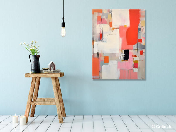 Extra Large Painting on Canvas, Huge Contemporary Acrylic Paintings, Extra Large Canvas Painting for Bedroom, Original Abstract Wall Art-LargePaintingArt.com
