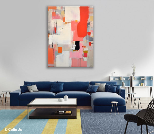 Extra Large Painting on Canvas, Huge Contemporary Acrylic Paintings, Extra Large Canvas Painting for Bedroom, Original Abstract Wall Art-LargePaintingArt.com