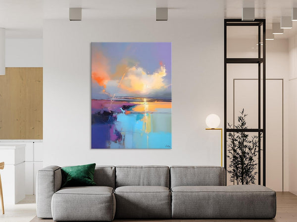 Original Landscape Paintings, Modern Paintings, Large Contemporary Wall Art, Acrylic Painting on Canvas, Extra Large Paintings for Bedroom-LargePaintingArt.com