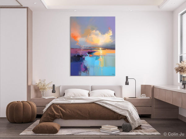 Original Landscape Paintings, Modern Paintings, Large Contemporary Wall Art, Acrylic Painting on Canvas, Extra Large Paintings for Bedroom-LargePaintingArt.com