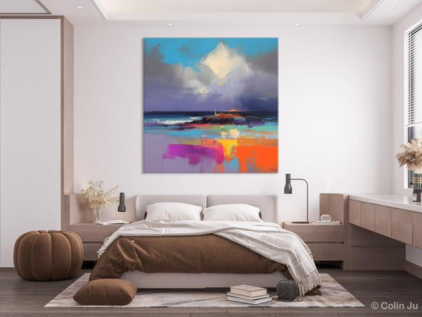 Landscape Canvas Paintings, Modern Canvas Wall Art Paintings, Original Canvas Painting for Living Room, Acrylic Painting on Canvas-LargePaintingArt.com