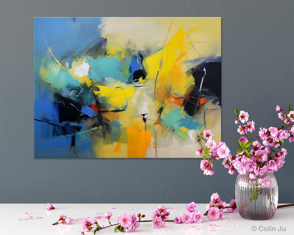 Hand Painted Canvas Art, Contemporary Acrylic Art, Oversized Canvas Paintings, Original Abstract Art, Huge Wall Art Ideas for Living Room-LargePaintingArt.com