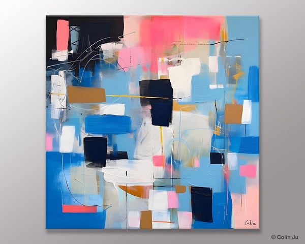 Modern Canvas Paintings, Contemporary Canvas Art, Original Modern Wall Art, Modern Acrylic Artwork, Large Abstract Painting for Dining Room-LargePaintingArt.com