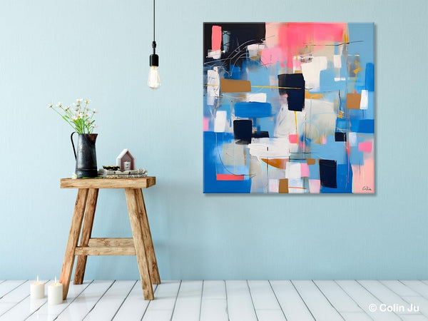 Modern Canvas Paintings, Contemporary Canvas Art, Original Modern Wall Art, Modern Acrylic Artwork, Large Abstract Painting for Dining Room-LargePaintingArt.com