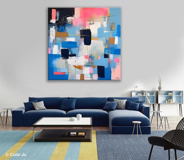 Modern Canvas Paintings, Contemporary Canvas Art, Original Modern Wall Art, Modern Acrylic Artwork, Large Abstract Painting for Dining Room-LargePaintingArt.com