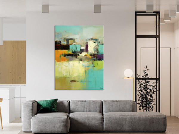 Contemporary Wall Art Paintings, Abstract Wall Paintings, Extra Large Paintings for Dining Room, Hand Painted Canvas Art, Original Artowrk-LargePaintingArt.com