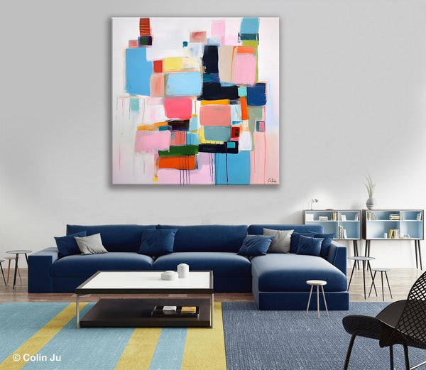 Modern Canvas Paintings, Large Abstract Art for Bedroom, Original Abstract Wall Art, Simple Modern Acrylic Artwork, Contemporary Canvas Art-LargePaintingArt.com