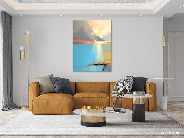 Contemporary Acrylic Painting on Canvas, Large Original Artwork, Large Landscape Paintings for Living Room, Modern Canvas Art Paintings-LargePaintingArt.com