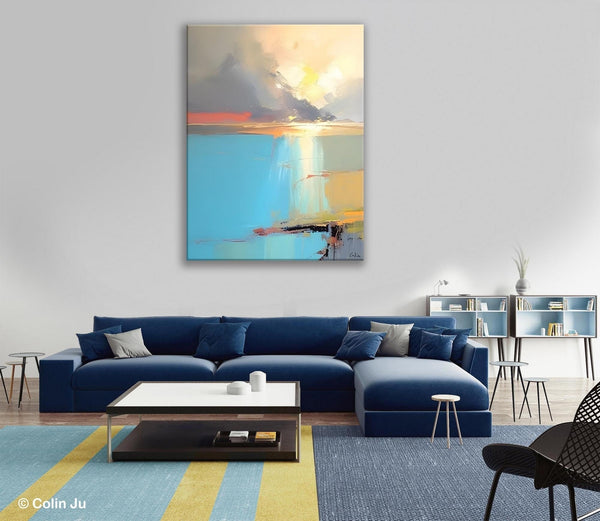 Contemporary Acrylic Painting on Canvas, Large Original Artwork, Large Landscape Paintings for Living Room, Modern Canvas Art Paintings-LargePaintingArt.com