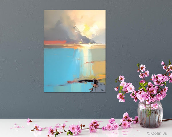 Contemporary Acrylic Painting on Canvas, Large Original Artwork, Large Landscape Paintings for Living Room, Modern Canvas Art Paintings-LargePaintingArt.com