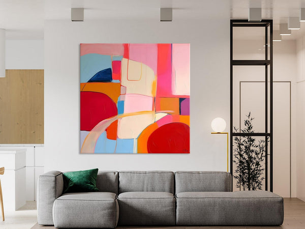 Modern Acrylic Artwork, Simple Canvas Paintings, Large Abstract Painting for Dining Room, Contemporary Canvas Art, Original Modern Wall Art-LargePaintingArt.com